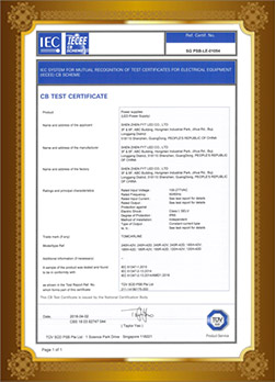 LED power supply CB CERT